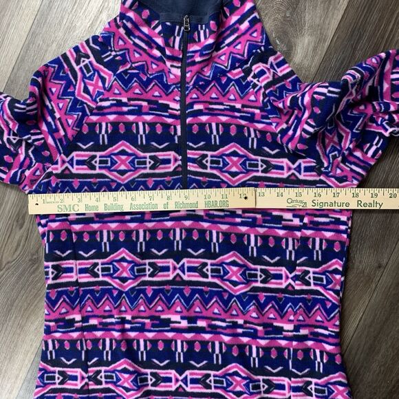 Columbia Sweater Womens Medium Geometric 1/4 Zip Long Sleeve Pullover - Picture 5 of 7